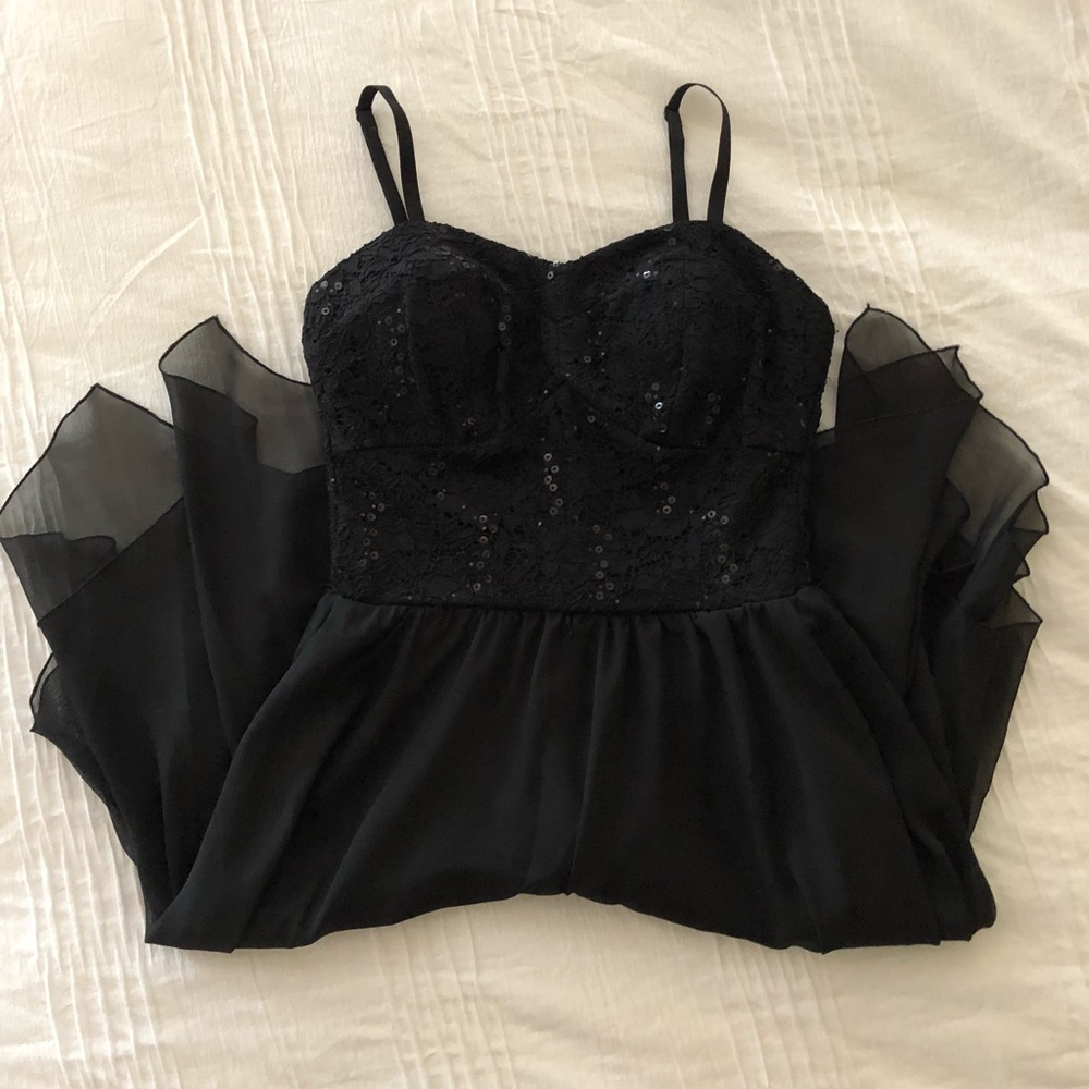 Lily Rose Dressy Dress Black Juniors Size Small